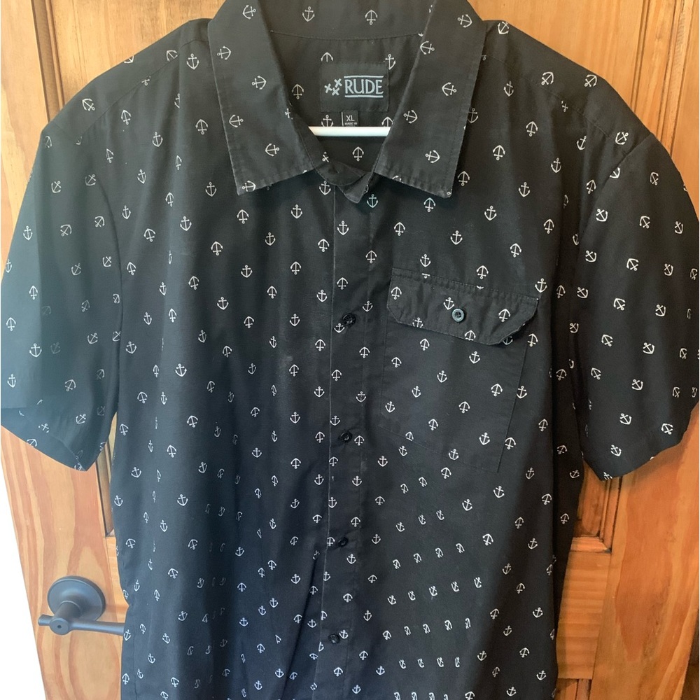 RUDE anchors buttons down shirt